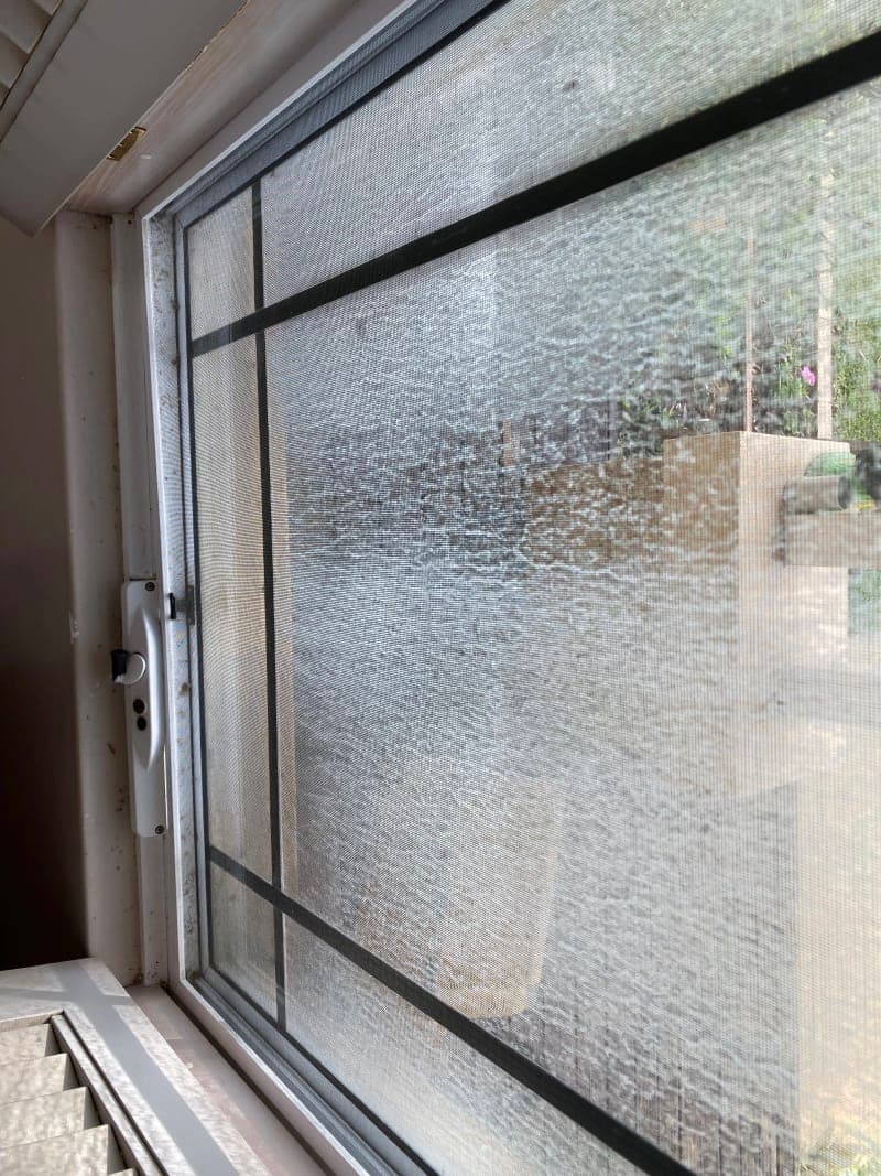 Before window cleaning